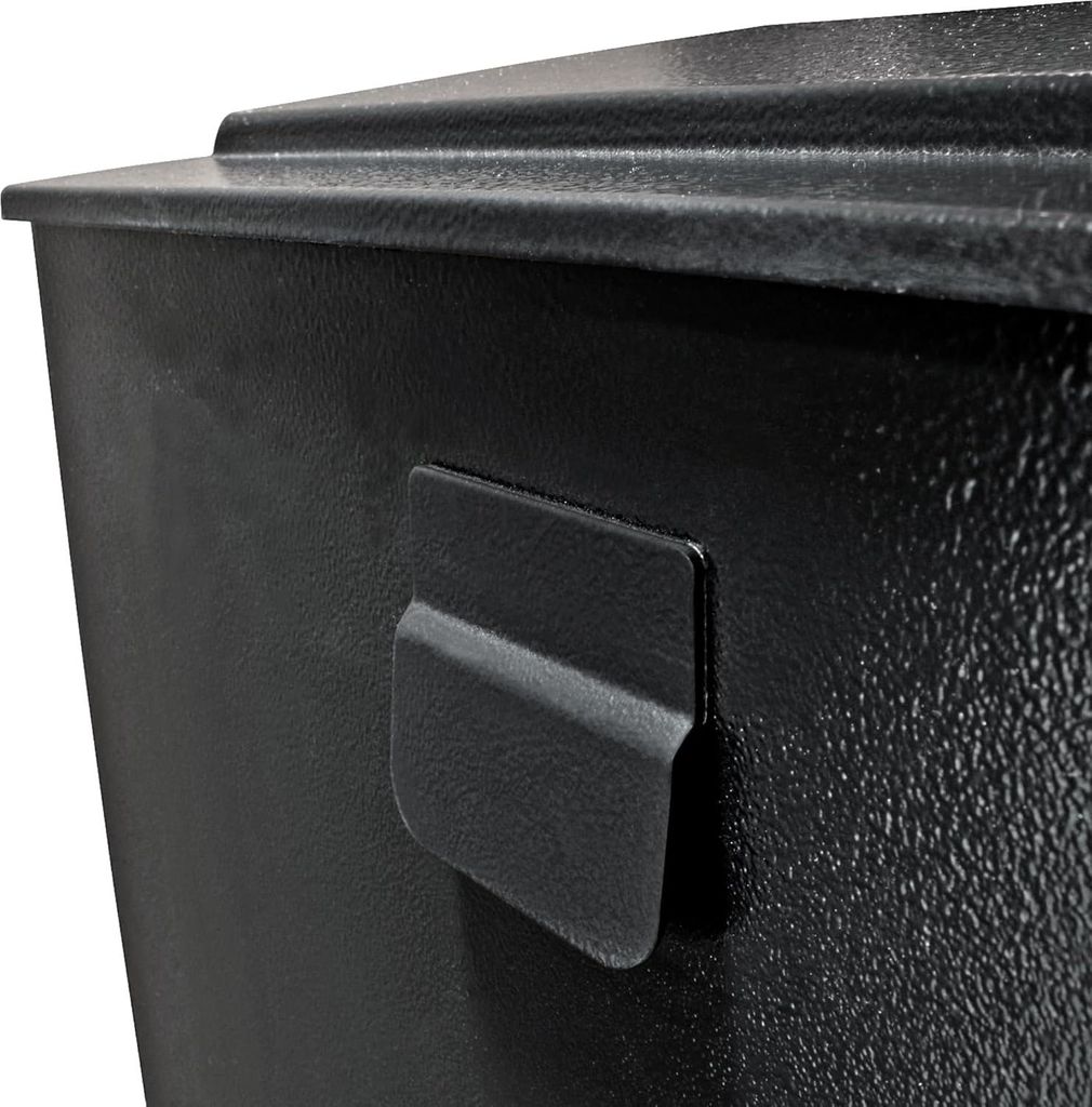 Klassischer Wandbriefkasten mit Verriegelung in Schwarz - Zeitloser Postschutz für Zuhause