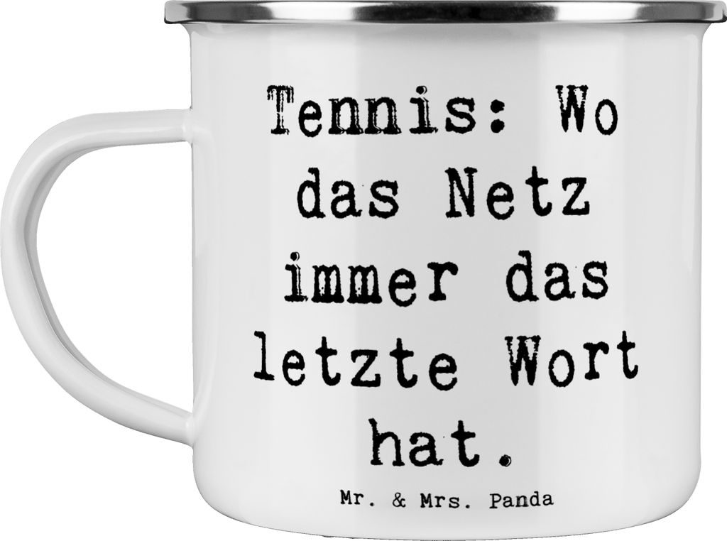 Mr. & Mrs. Panda Teetasse Spruch Tennis Netz - Weiß - Geschenk, Tennistraining, Schläger, Tennisstrategie, Punkt, Teebecher, Sportart, Sportler, ...