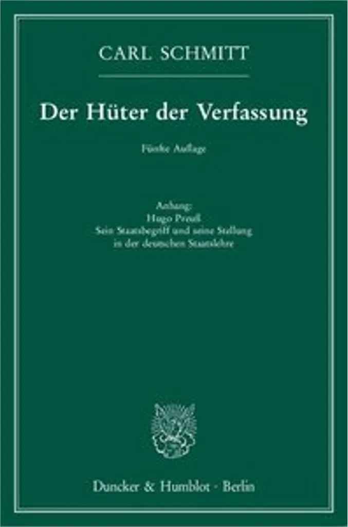 Der Hüter der Verfassung pour études en droit et science politique