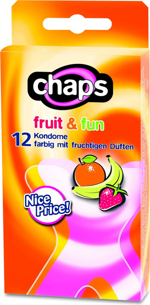 12x Chaps Kondome fruit & fun mit verschiedenen Aromen - Produktbild 