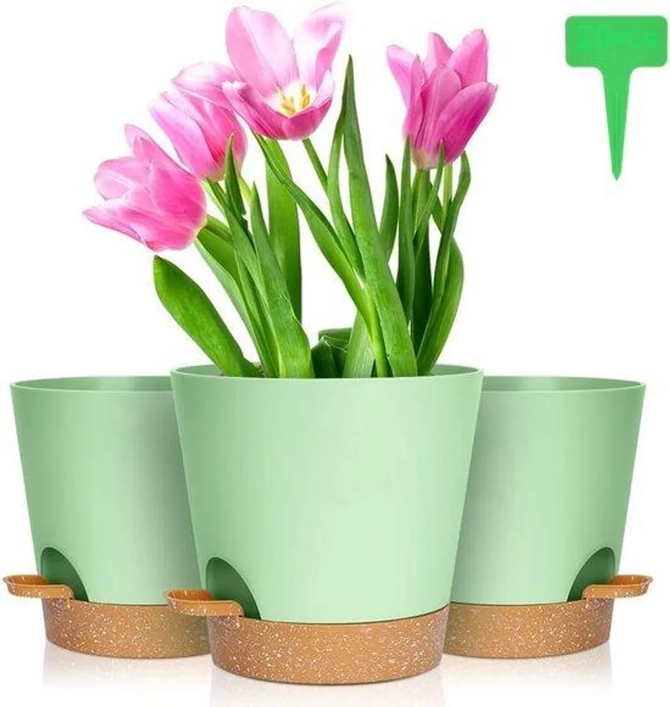 Pots de Fleurs Auto-arrosants pour Balcon et Intérieur, Pack Complet x6