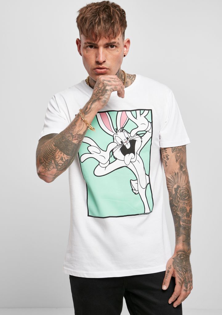Merchcode T-Shirt Looney Tunes Bugs Bunny Funny Face Tee White-XXL