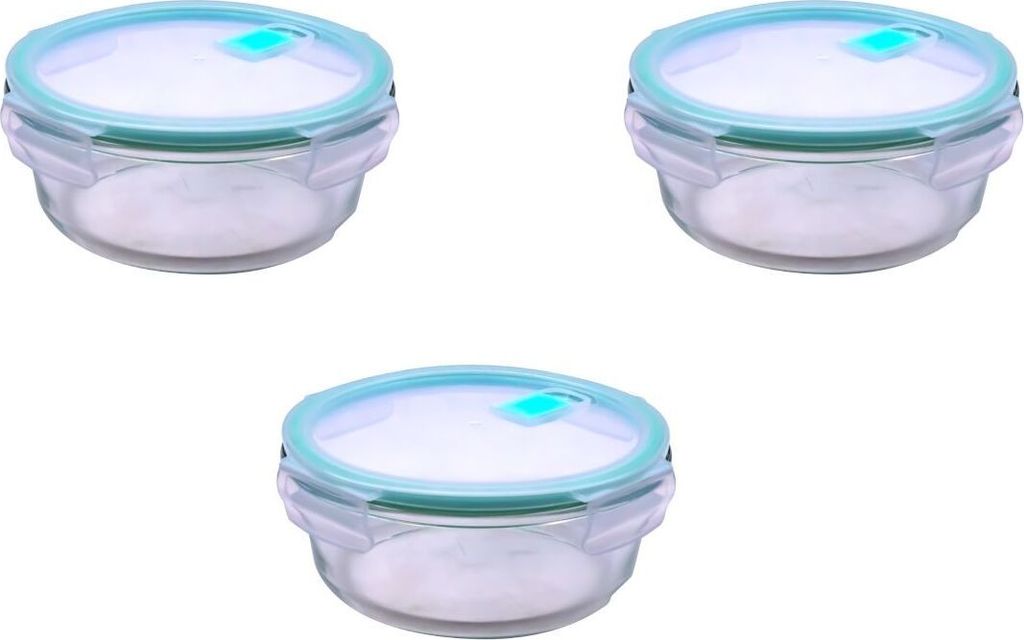 3 Stück Steuber Cloc Frischhaltedose aus Glas, 400 ml, Produktbild 1
