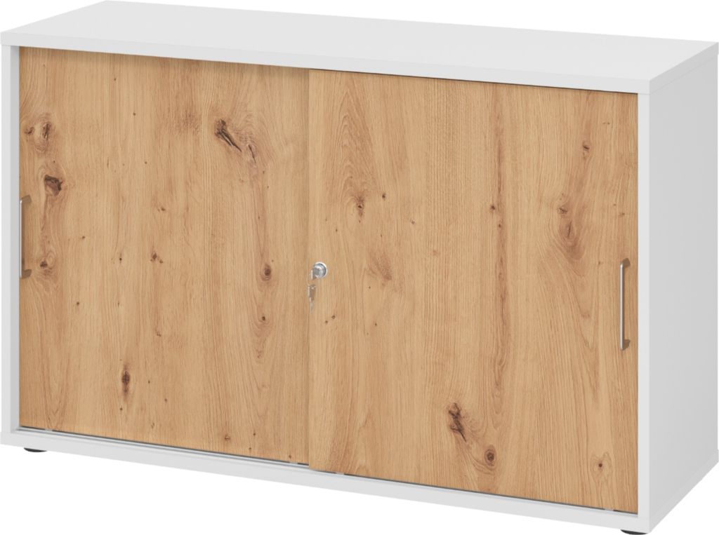 bümö Schiebetürenschrank office - 2 Ordnerhöhen - Griff: Produktbild 