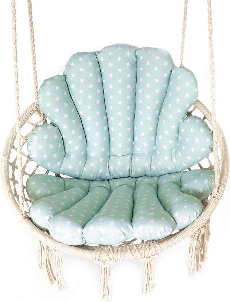 Love Gifts Hängesessel ohne Gestell, Hängesessel Indoor mit Zwei Kissen optimal für den für Innenbereich wie Wohnzimmer & Kinderzimmer geeignet