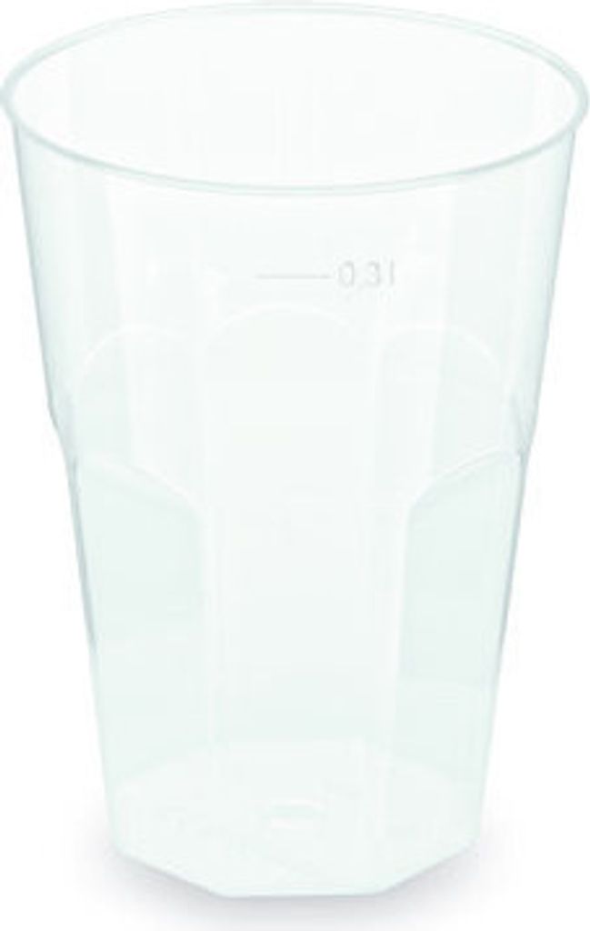 60x Mehrwegbecher Cocktail transparent PP Eichstrich 0,3 l  Produktbild 