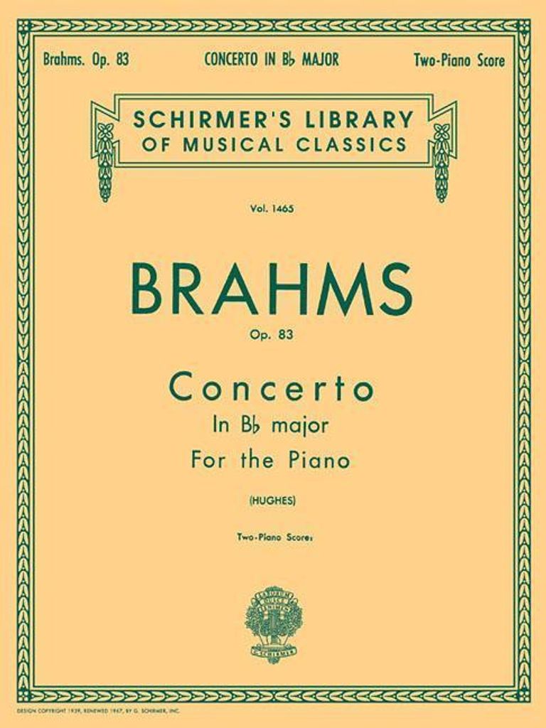 Brahms, J: Concerto No. 2 in Bb, Op. 83