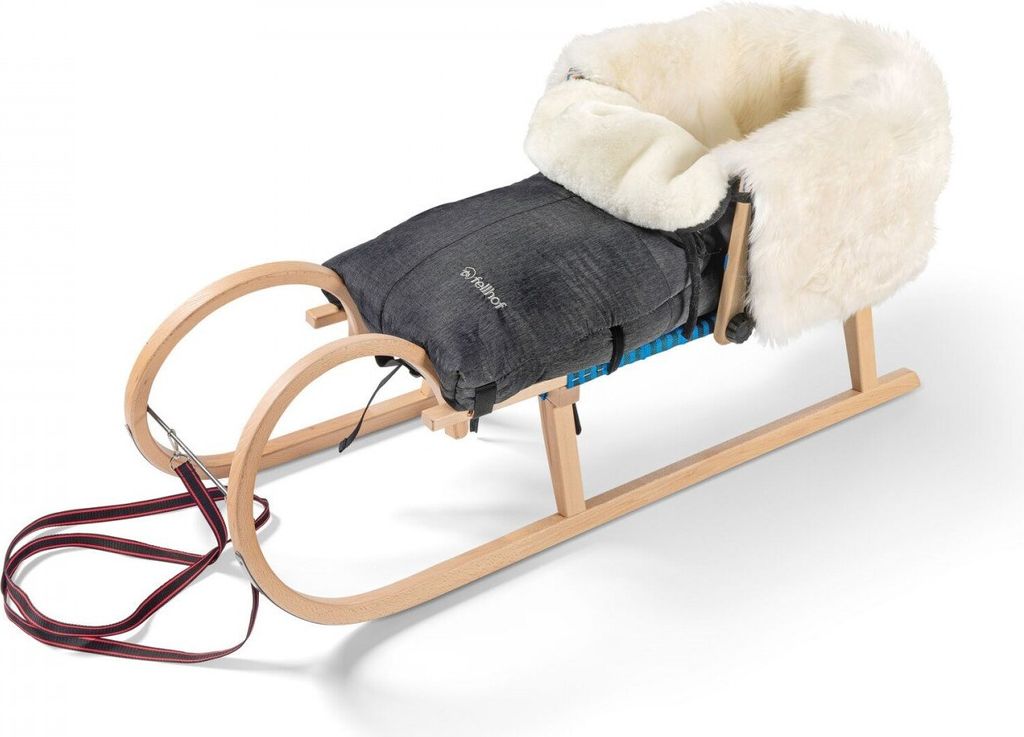 Lammfell Schlitten-Fellsack Fußsack Olaf für Babys Produktbild 