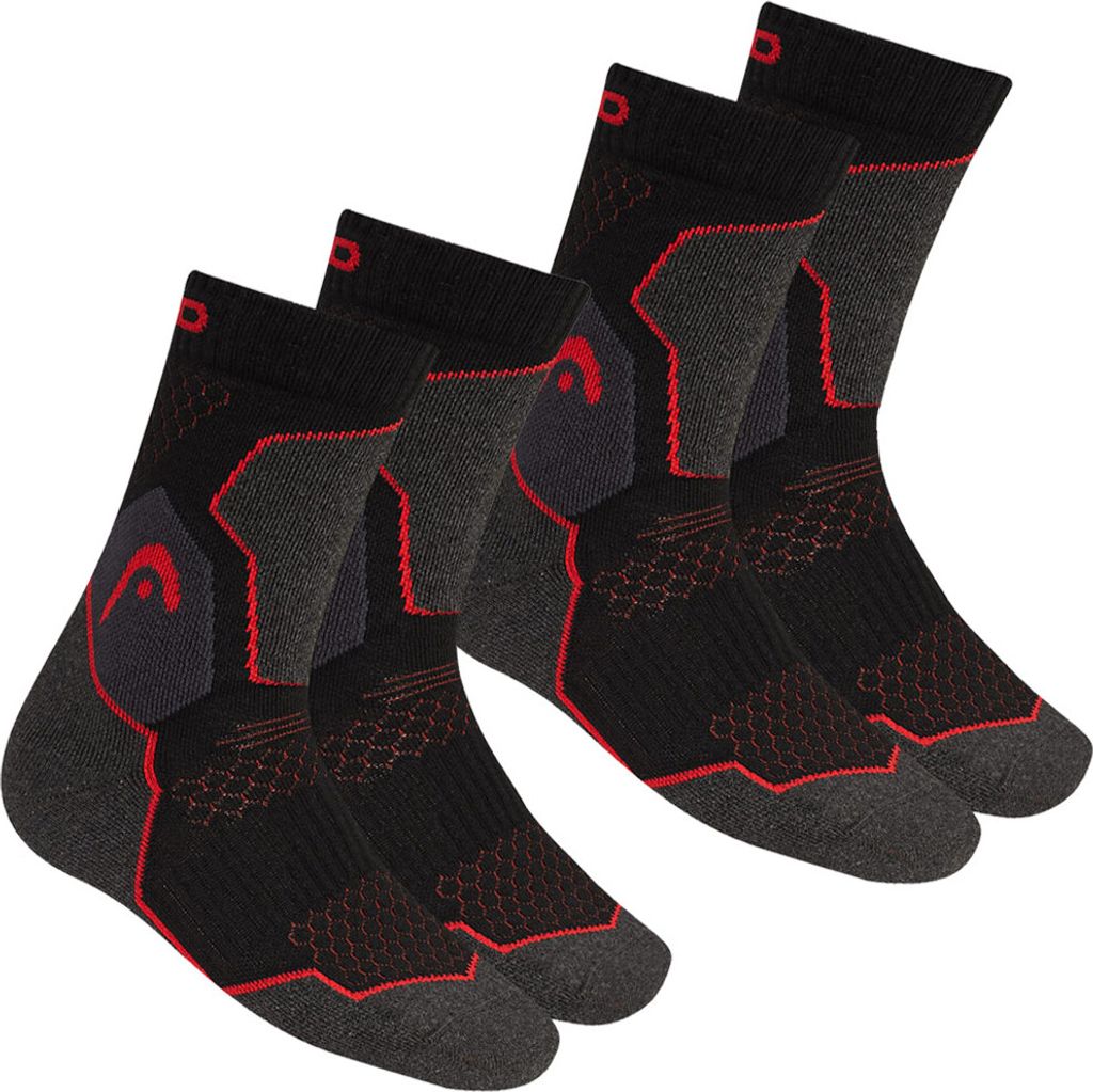 Head Unisex ponožky Head Hiking Crew black/red Obrázok produktu 3