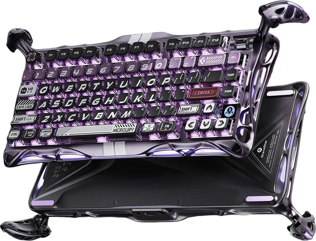 GravaStar Mercury V75 Pro Clavier Mécanique Gaming Magnétique Iron Purple