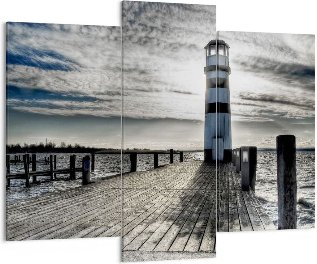 Bild auf Leinwand - Leinwandbild - See Leuchtturm Produktbild 