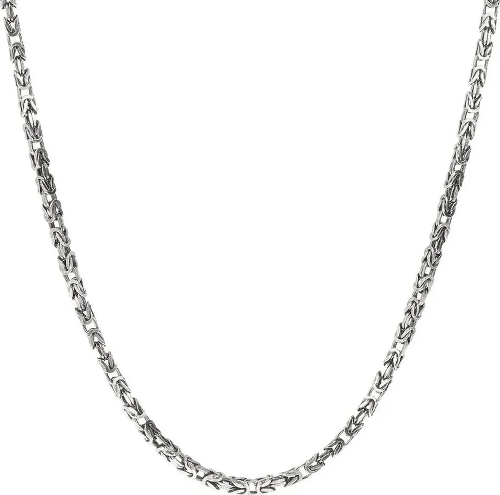 Collier maille argentée Albert M. WSOX00196.S-60 avec détails ciselés