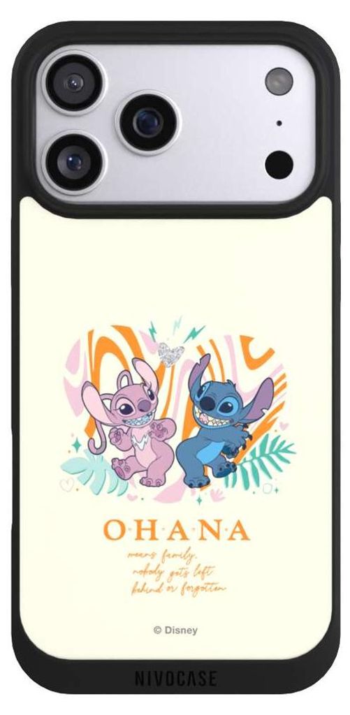 NIVOCASE Handyhülle für Apple iPhone 17 Pro Max Hülle NIVOpure Case Schwarz Disney Offizielles Lizenzprodukt Lilo & Stitch