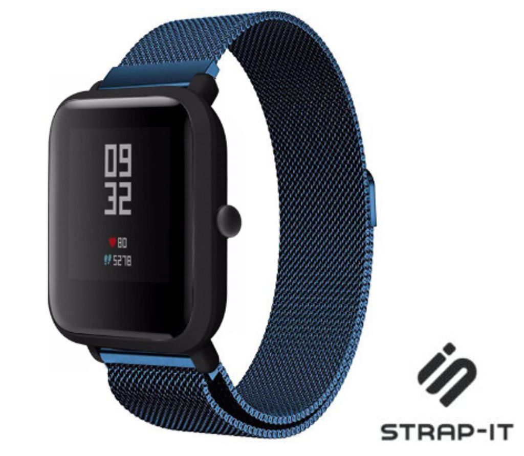 Strap-it Milanese Armband - Kompatibel mit Amazfit Bip Armband Ersatzarmband Edelstahl - Armband mit Magnetverschluss - Hochwertiges Material - fü...