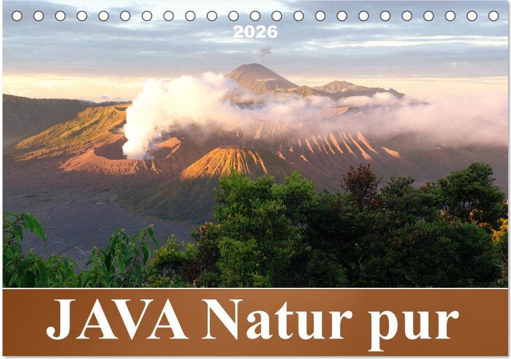 JAVA Natur pur (Tischkalender 2026 DIN A5 quer), CALVENDO Monatskalender