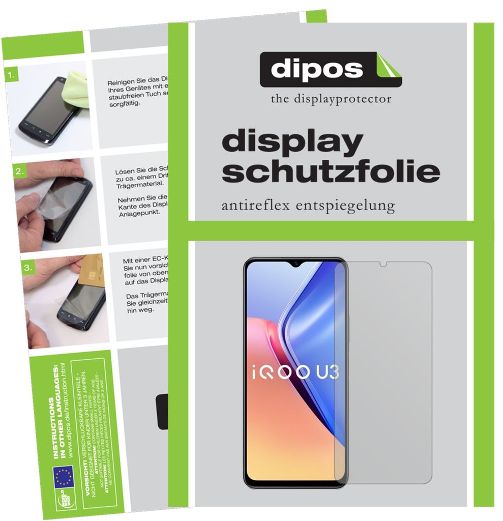 2x Schutzfolie für Vivo Y52s matt Displayschutzfolie Folie Display Schutz dipos