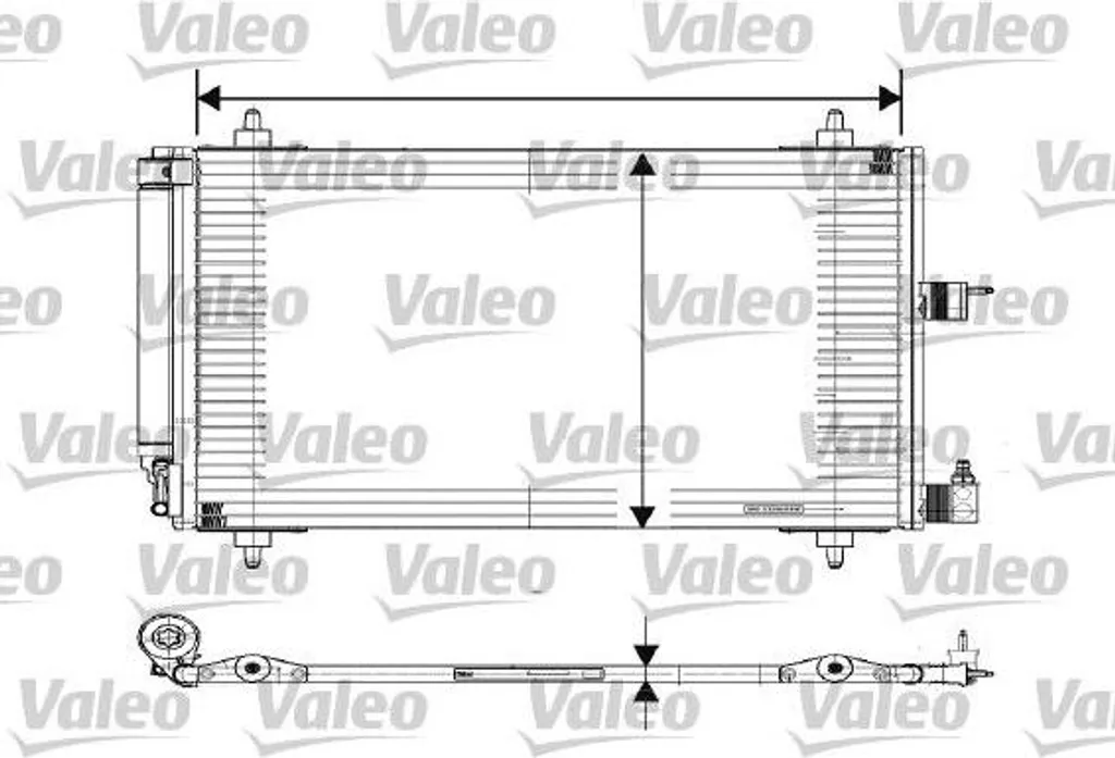 Condensateur Clim pour Citroën Berlingo et Peugeot Partner Valeo