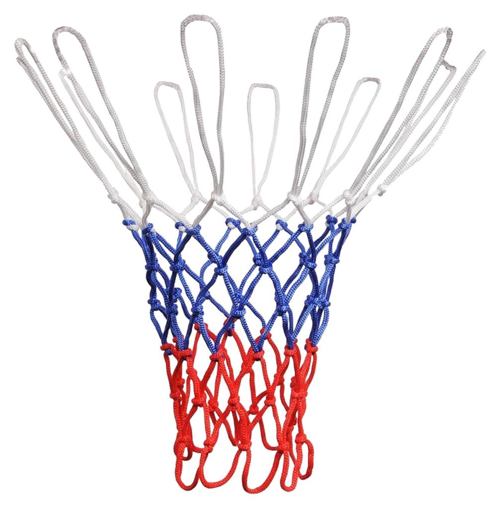 Meteor - Basketball-Netz 2er-Pack PP250 (Einheitsgröße) (Weiß/Rot/Blau)
