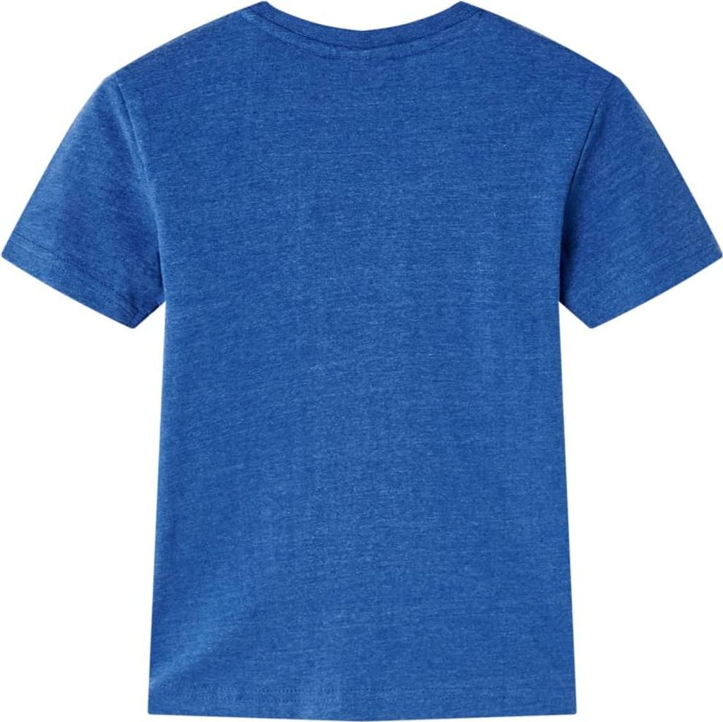 vidaXL Kinder-T-Shirt Dunkelblau Melange 116