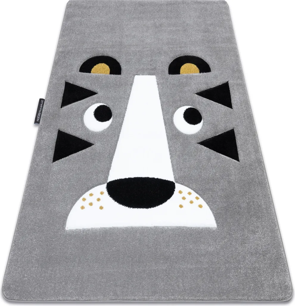 Tapis de chambre enfant Petit Lion gris 80x150 cm - Décoration sol