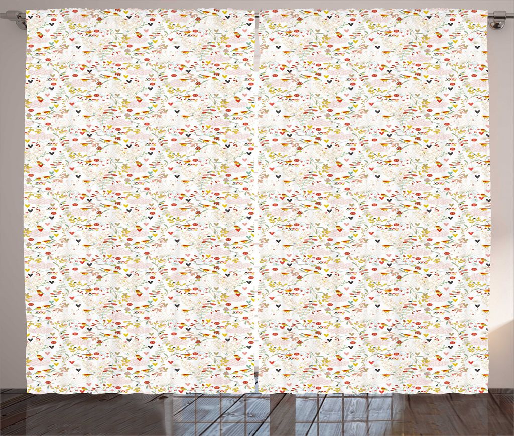 ABAKUHAUS Kindergarten Rustikaler Gardine, Traditionelle japanische Wolken, Schlafzimmer Kräuselband Vorhang mit Schlaufen und Haken, 280 x 175 cm...