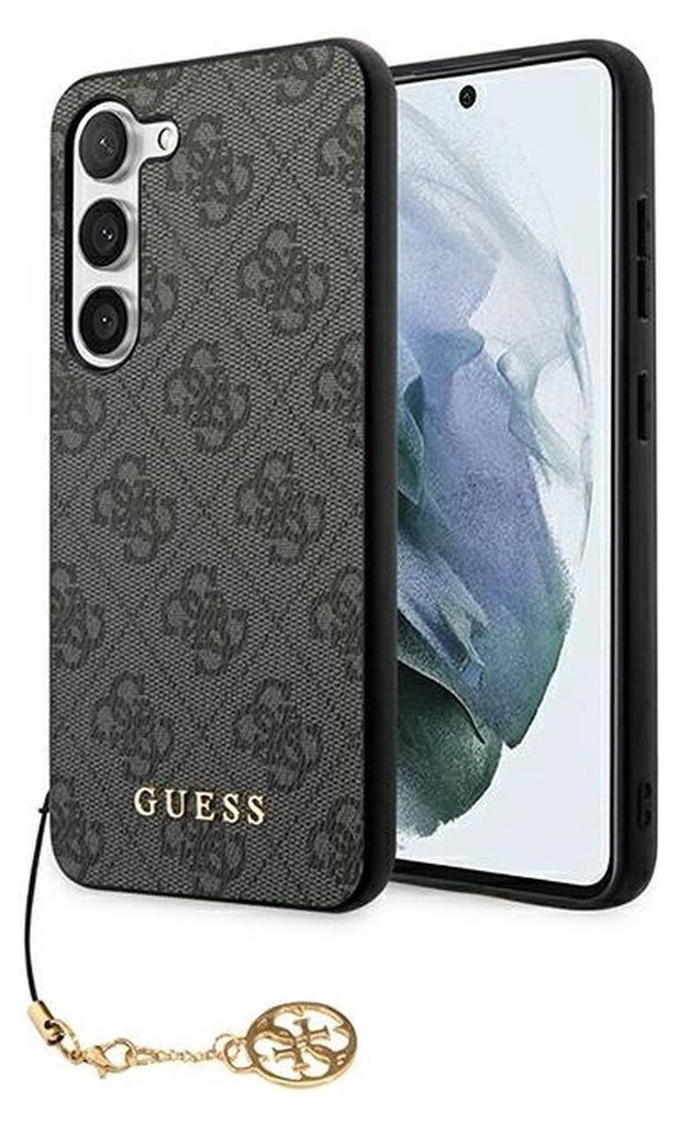 Coque Guess 4G Charm Collection Pour AirPods 4 - Cuir écologique, Design élégant Avec Pendentif Doré