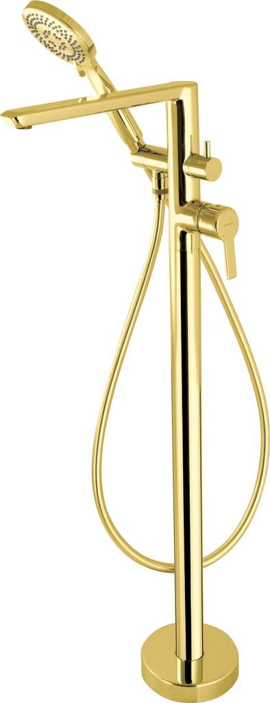 Freestanding bathtub mixer with shower set