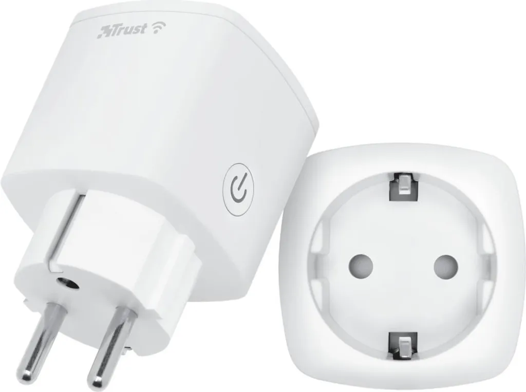 Trust 71301 Prise Connectée 3000W - Wi-Fi Blanc pour Maison Connectée