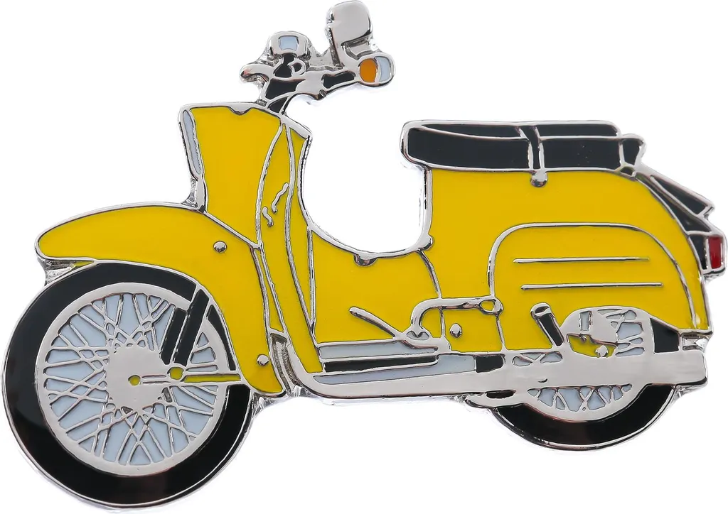 Simson Pin Swallow Giallo - Emblema Vintage della Tradizione Tedesca