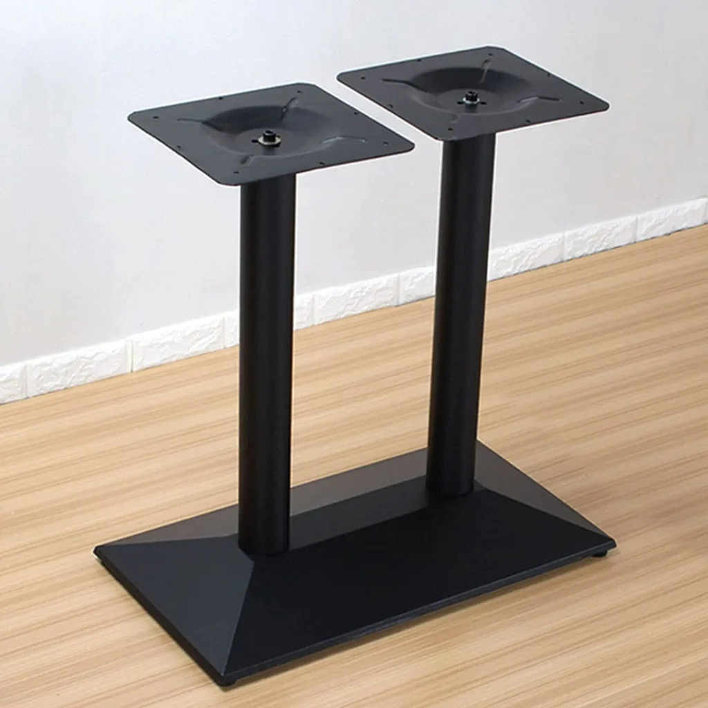 Pied de table en métal noir 72cm résistant - Structure moderne et stable