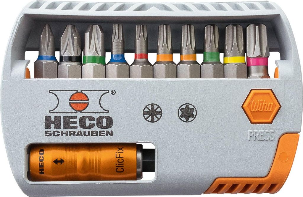 Heco -Bit-Selector, - und Pozi-Drive, 11-tlg.