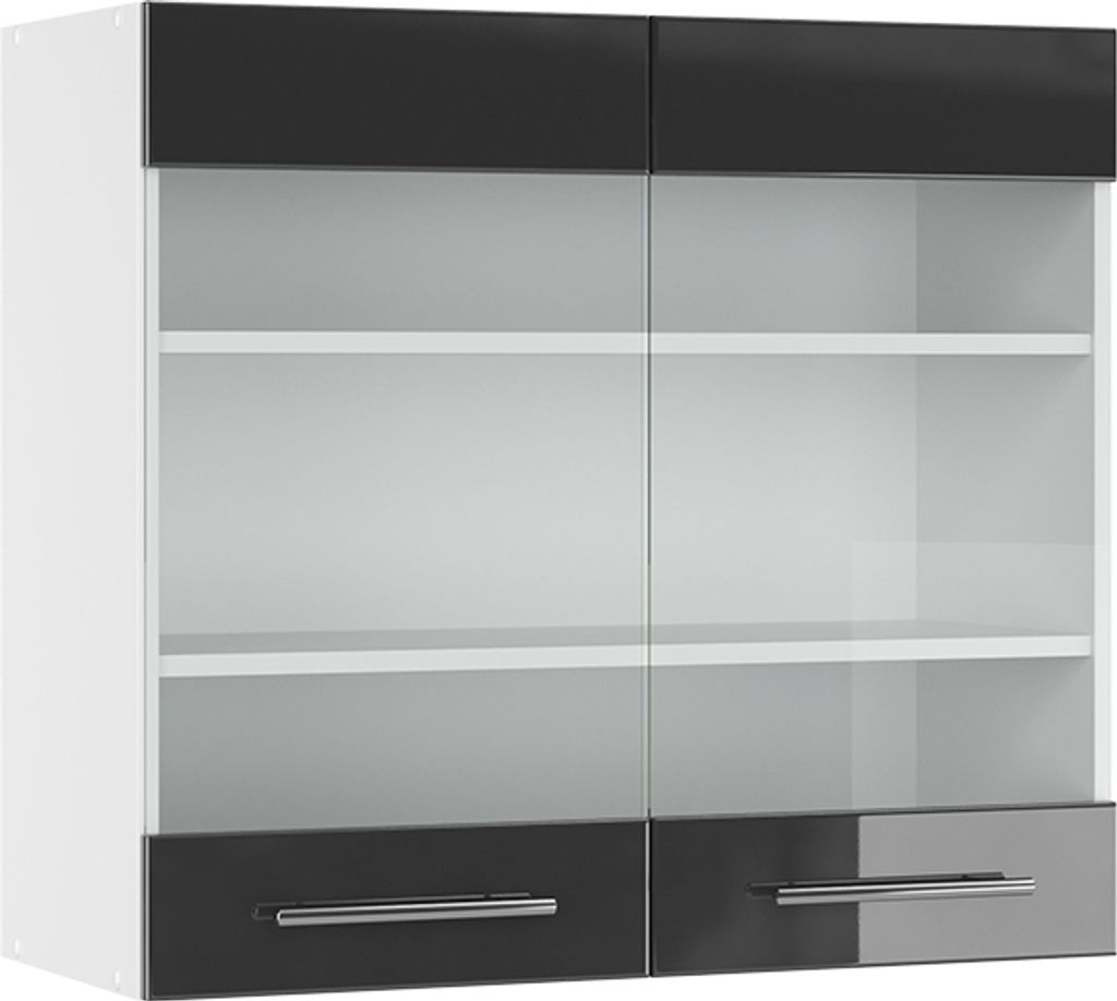 Armoire en verre Vicco Fame-Line Anthracite Haute brillance Image du produit 