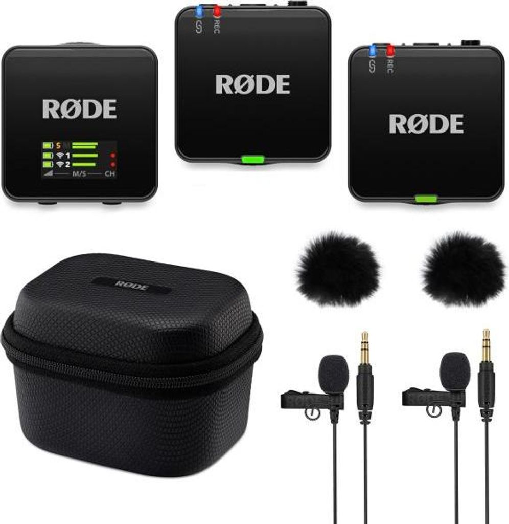 Rode Wireless GO Gen 3 mit Charge Case + 2x Lavalier GO und 2x WS05