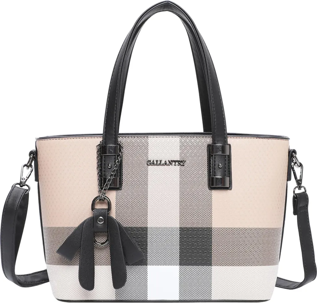 Gallantry Mini Shopper Donna Grigio Talpa con Tracolla | Borsa a Quadri