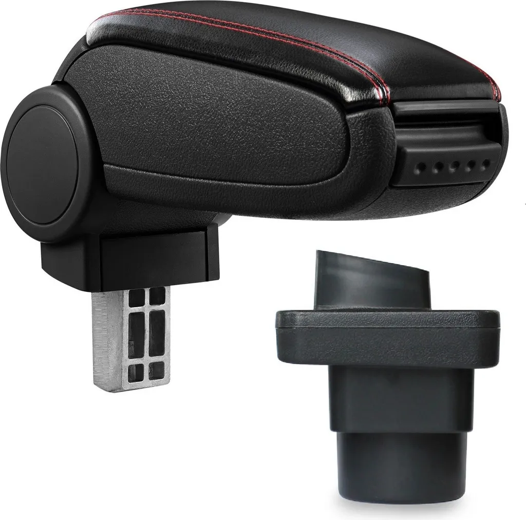 Bracciolo Skoda Fabia 1 6Y (99-07) Pelle Nera/Rossa - Offerta Top