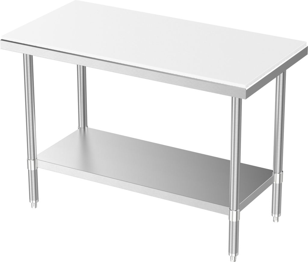 CHEFGASTRO 700 Arbeitstisch Grundboden mit Anschnittfläche Selbstmontage 1000 BxTxH 1000x700x850mm