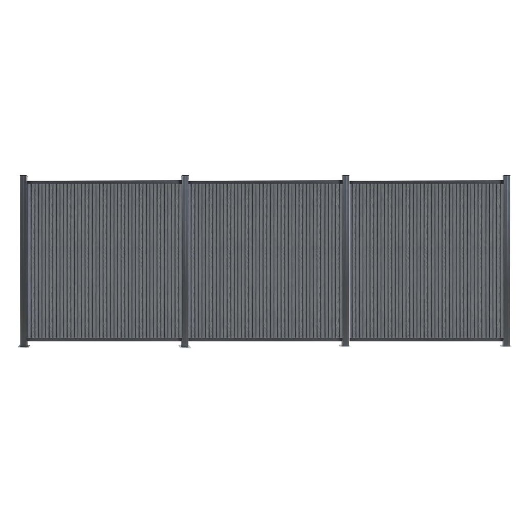MinteChill WPC Gartenzaun, Sichtschutzzaun Komplettset Produktbild 