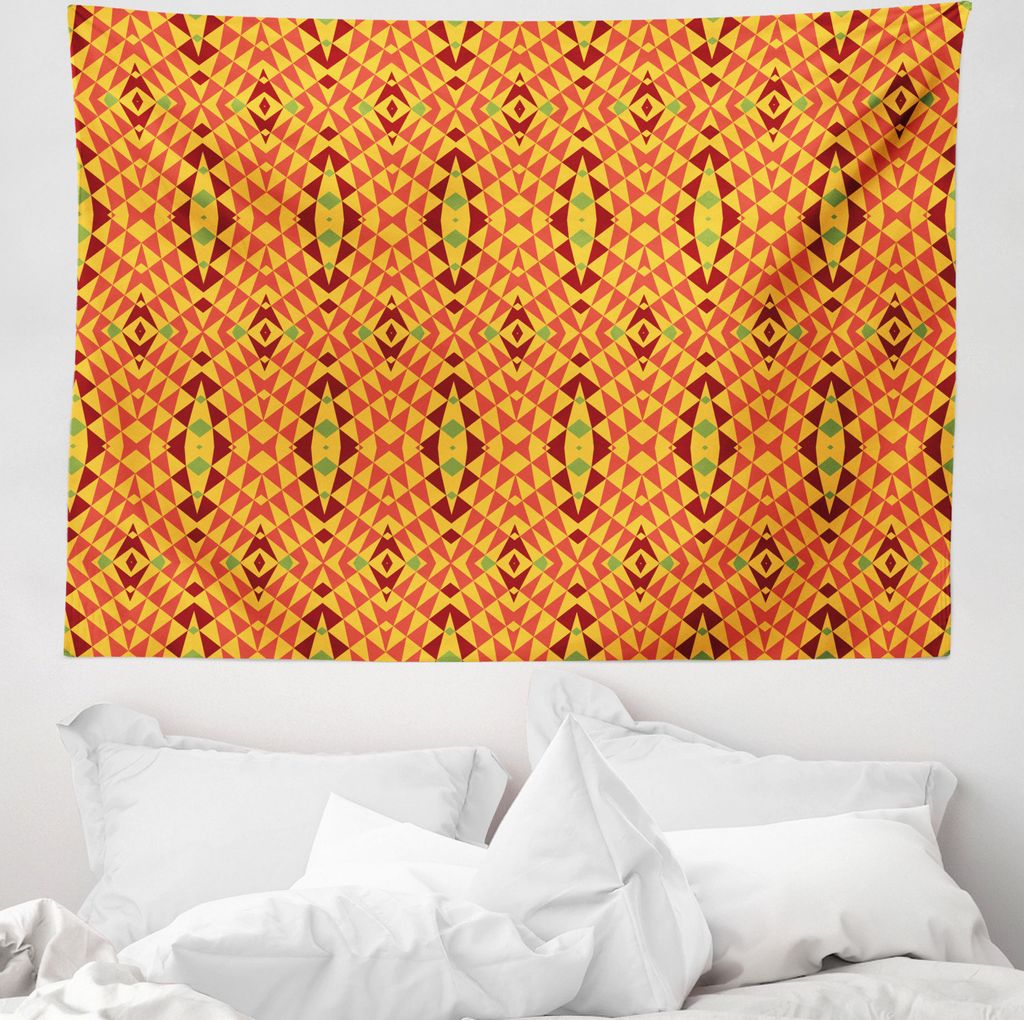 ABAKUHAUS afrikanisch Wandteppich, Oriental Antike Motive aus Weiches Mikrofaser Stoff Waschbar ohne Verblassen Digitaldruck, 150 x 110 cm, Mehrfarbig