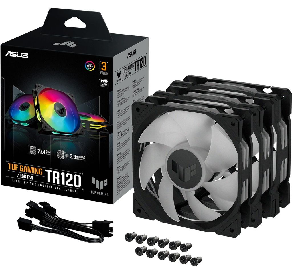 ASUS TUF Gaming TR120 ARGB Standard Blade Black 3IN1 Gehäuselüfter 3er Pack