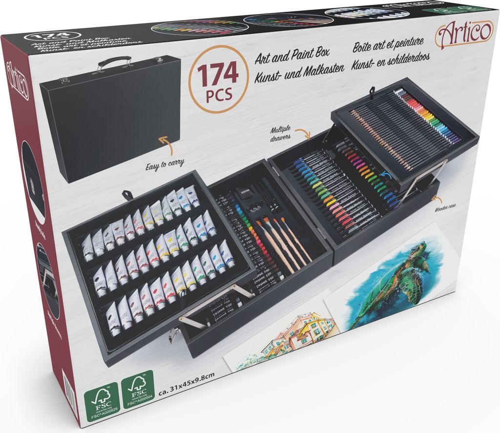 Artico Artico 174dílná sada na kreslení/malování - v Obrázek produktu 12