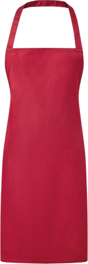 Premier Workwear PR165 | Essential Bib Apron - 67 x 78 cm - Waschbar bis 60 °C - Farbe: Red (ca. Pantone 201C) - Größe: 67 x 78 cm