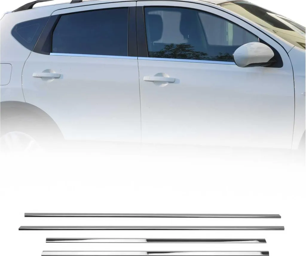 Cornici Cromate Finestrini Nissan Qashqai J10 2006-2013 Inox 4 Pezzi
