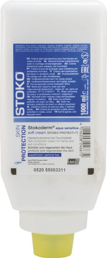 Hautschutzcreme Stokoderm Aqua PURE 1l silikon-/parfümfrei