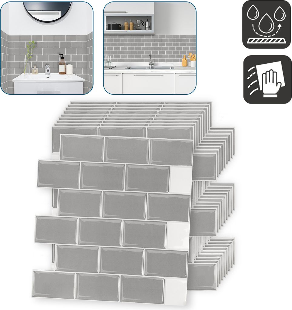 LZQ 3D Autocollants pour carrelage 10 pièces Autocollants Image du produit 