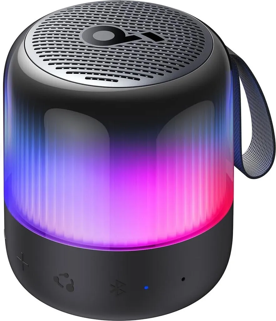 Mini enceinte Bluetooth Soundcore Glow Mini portable et étanche Noir mat