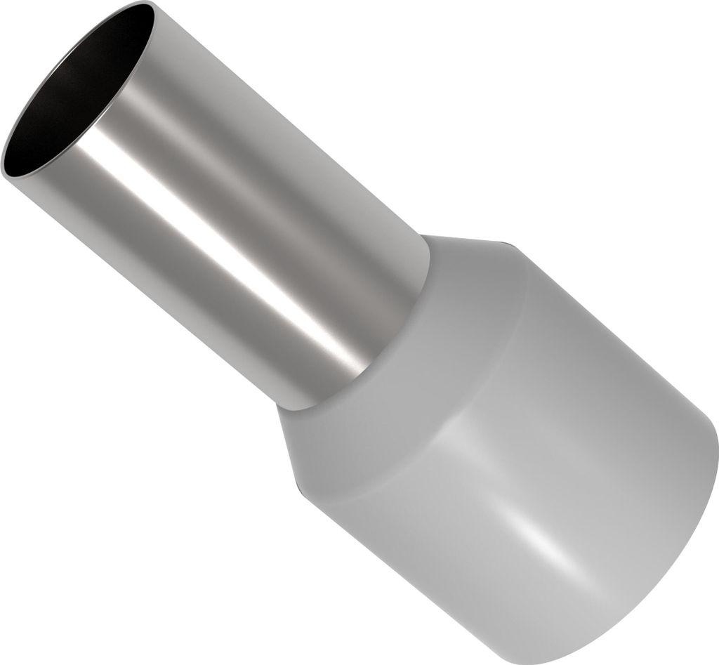 100 AUPROTEC Aderendhülsen 35 mm² isoliert grau Kabelendhülsen
