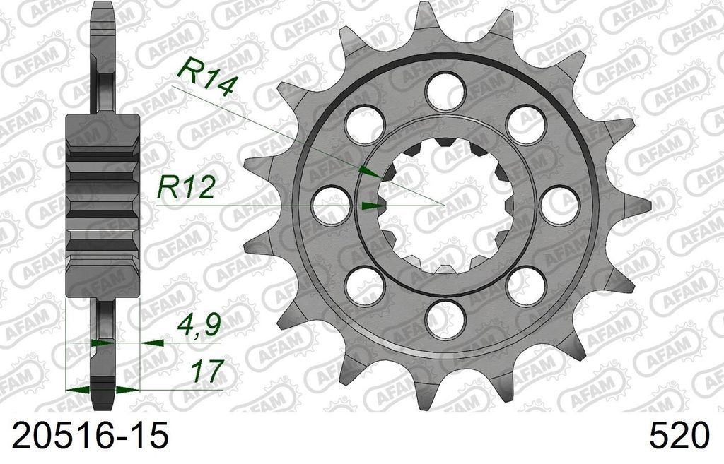 AFAM Standard Stahlritzel vorne 20516 - 520