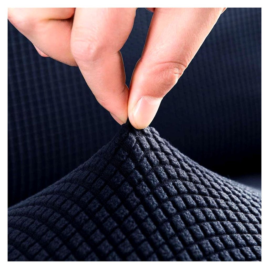 Stretch Sofabezug für 3-Sitzer Couch, Schonbezüge für Wohnzimmer, elastische Unterseite, weicher Jacquard-Stoff, waschbar (weiß, 3-Sitzer/Sofa)