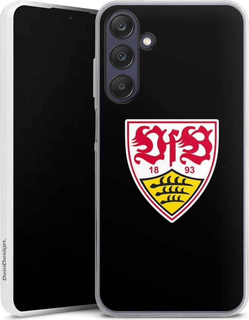 DeinDesign Slim Hülle für Samsung Galaxy A25 5G Silikon Case Ultra Dünn Handyhülle Offizielles Lizenzprodukt VfB Stuttgart Wappen