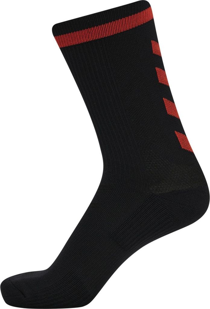 Hummel Elite Indoor Sock Low Pa, Black/Cherry Tomato, 43-45